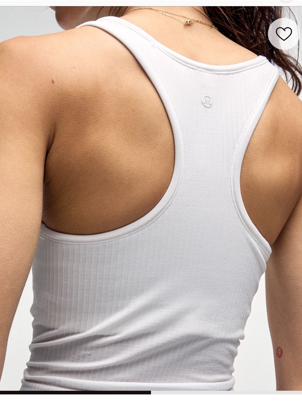 Lululemon Ebb to Street Cropped Racerback Tank Top (bone white)